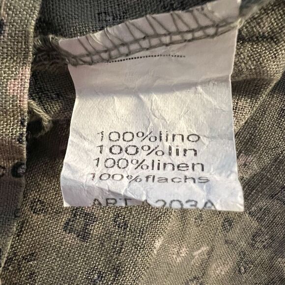 100% Lin Blanc Dress Sz 46 Medium 100% Linen - Picture 5 of 6